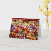 多彩のチューリップ カード (黄色い花)
