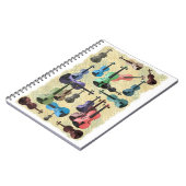 多彩のバイオリンの壁紙 ノートブック (左側)