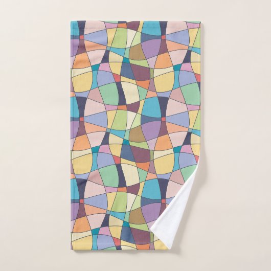 多彩のパターン(の模様が)あるなBathタオルセット バスタオルセット (ハンドタオル)