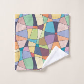 多彩のパターン(の模様が)あるなBathタオルセット バスタオルセット (ウォッシュタオル)