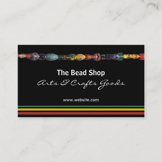 多彩のビーズのビードの店の名刺 名刺 (正面)
