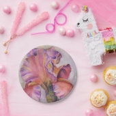 多彩のピンクのアイリス紙皿 ペーパープレート (パーティー)