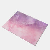 多彩のピンクの紫色の大理石の玄関マットのプリント ドアマット (アングル)