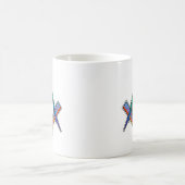 多彩のフリーメーソンの正方形及びコンパス コーヒーマグカップ (中央)