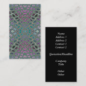 多彩のホログラムの蝶フラクタルの抽象芸術 名刺 (正面/裏面)