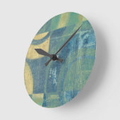 多彩の円及びパネル ラウンド壁時計 (傾斜)