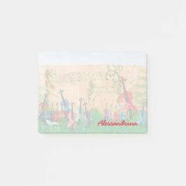 多彩の弦楽器の名前をカスタムする ポストイット