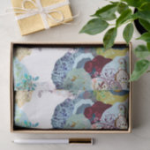 多彩の抽象的な花の上敷パターン 薄葉紙 (ギフト)