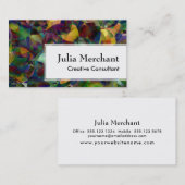 多彩の抽象芸術上の非対称的な白 名刺 (正面/裏面)