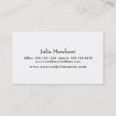 多彩の抽象芸術上の非対称的な白 名刺 (裏面)