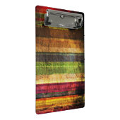 多彩の木製パターン ミニクリップボード (アングル)