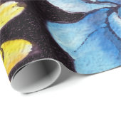 多彩の水彩画の花の花束 ラッピングペーパー (ロールコーナー)