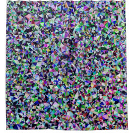 多彩の水晶 シャワーカーテン