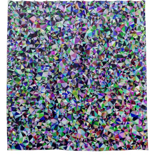 多彩の水晶 シャワーカーテン (正面)