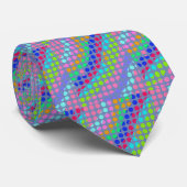 多彩の水玉模様は縞で飾ります ネクタイ (ロール)