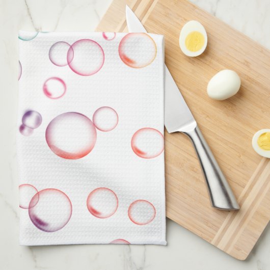 多彩の泡 キッチンタオル (四つ折り)