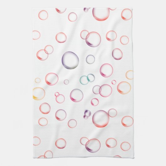 多彩の泡 キッチンタオル (縦)