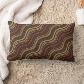 多彩の波状ライン装飾用クッションのLumbar ランバークッション (ブランケット)