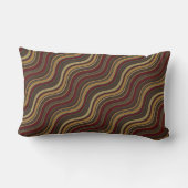 多彩の波状ライン装飾用クッションのLumbar ランバークッション (裏面)