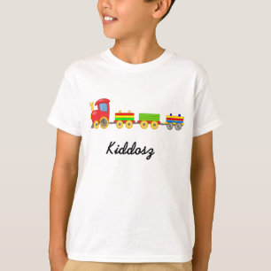 多彩の漫画の列車 Tシャツ