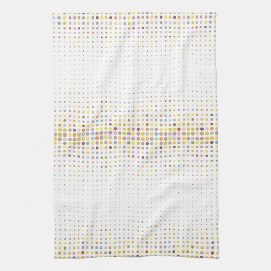 多彩の点の背景 キッチンタオル (縦)