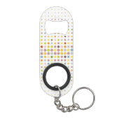 多彩の点の背景 キーホルダー栓抜き (裏面)