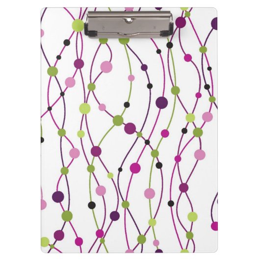 多彩の点の背景 クリップボード (正面)