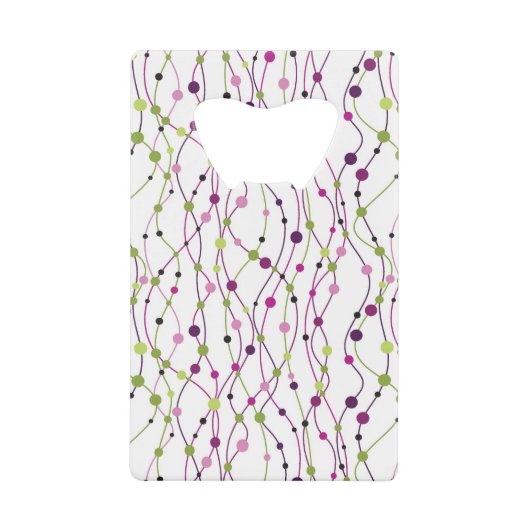 多彩の点の背景 クレジットカード栓抜き (正面)