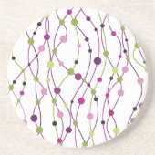 多彩の点の背景 コースター (正面)