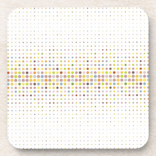 多彩の点の背景 コースター (正面)