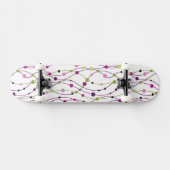 多彩の点の背景 スケートボード (横)