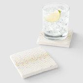 多彩の点の背景 ストーンコースター (横)