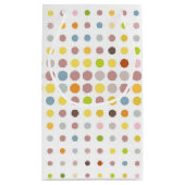 多彩の点の背景 スモールペーパーバッグ (裏面)