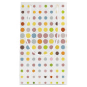 多彩の点の背景 スモールペーパーバッグ (正面)