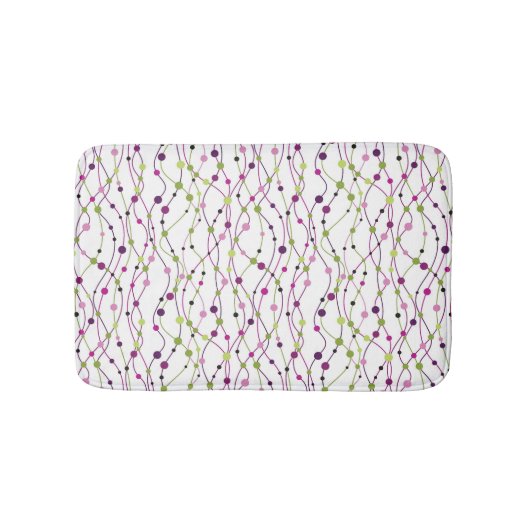 多彩の点の背景 バスマット (正面)