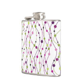 多彩の点の背景 フラスク (左)