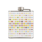 多彩の点の背景 フラスク (裏面)