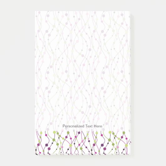 多彩の点の背景 ポストイット (正面)