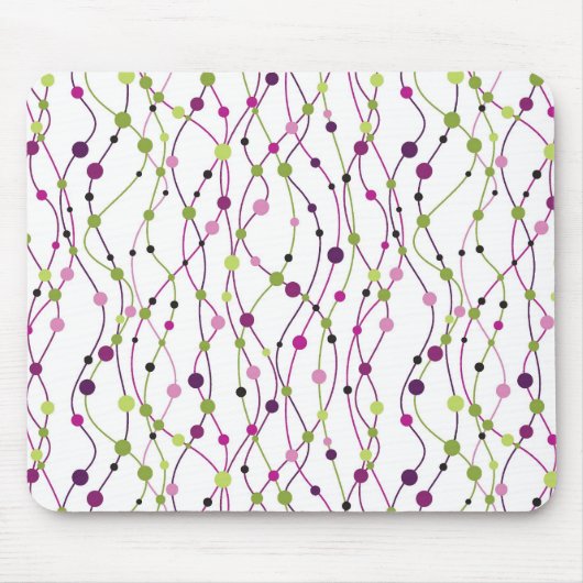 多彩の点の背景 マウスパッド (正面)