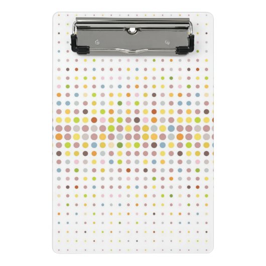 多彩の点の背景 ミニクリップボード (正面)