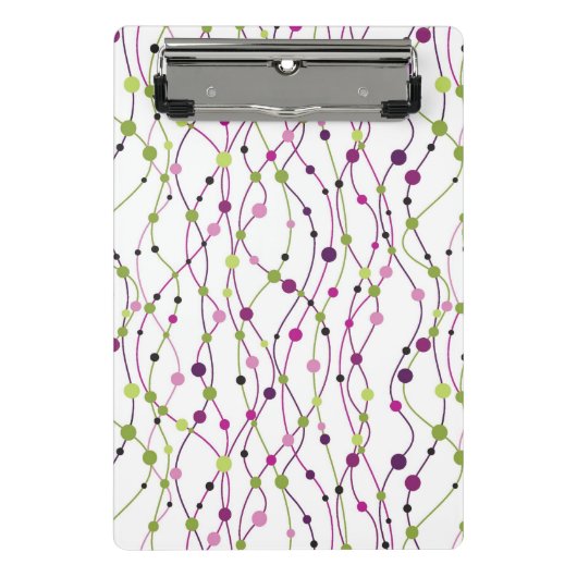 多彩の点の背景 ミニクリップボード (正面)