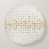多彩の点の背景 ラウンドクッション (裏面)