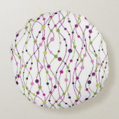 多彩の点の背景 ラウンドクッション (裏面)