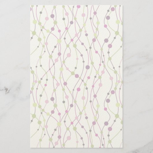 多彩の点の背景 便箋 (正面)