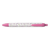 多彩の点の背景 黒ボールペン (裏面)