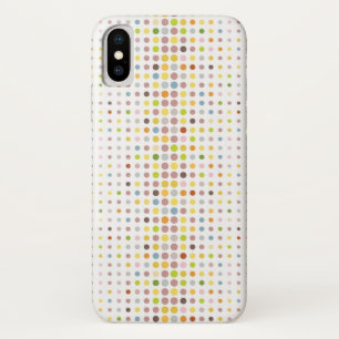 多彩の点の背景 iPhone X ケース