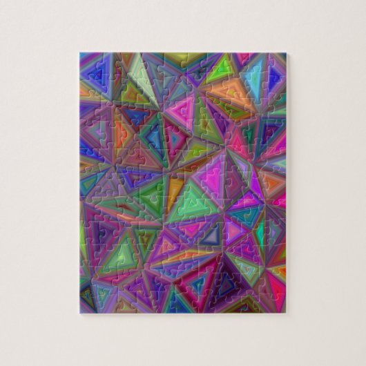 多彩の無秩序の三角形 ジグソーパズル (縦)