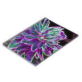 多彩の白熱［赤熱］光を放つな端のダリアプロダクト ノートブック (左側)