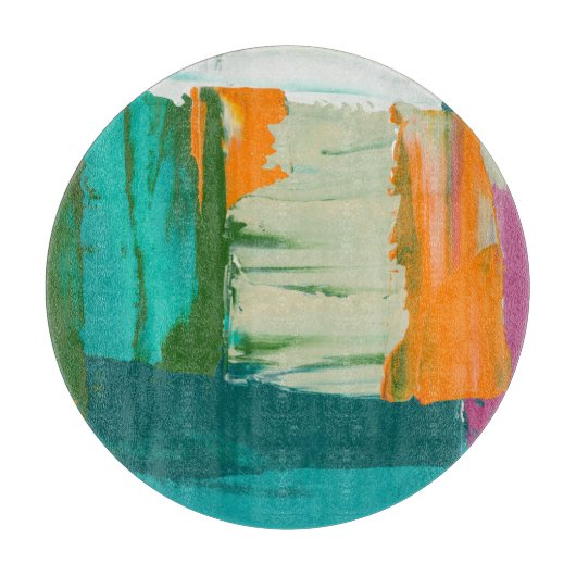 多彩の自由な表現の絵画 カッティングボード (正面)