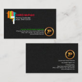 多彩の色彩の鮮やかな家のカラフルな布の質 名刺 (正面/裏面)